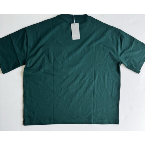 Aman Essentials Unisex Oversized Pocket Tee -Dark Green XL - Picture 4 of 7